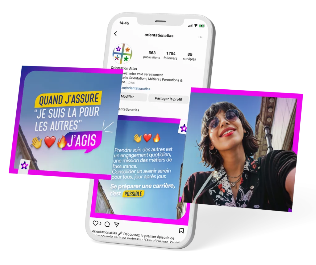 Promotion des métiers - FRANCE ASSUREUR - Mockup- Post réseaux sociaux